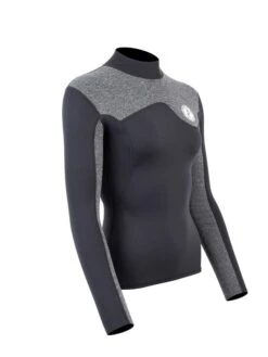 Two Bare Feet Womens Aspect Back Zip 2.5mm Wetsuit Jacket (Black/Grey) -Ocean Glide Ready womens aspect back zip jacket black delta 8