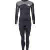 Two Bare Feet Womens Aspect Back Zip 2.5mm Wetsuit Jacket & Pants Set (Black/Grey)
