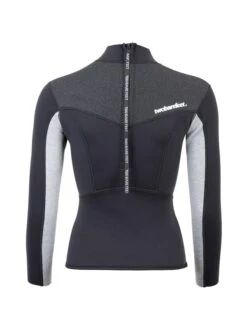 Two Bare Feet Womens Aspect Back Zip 2.5mm Wetsuit Jacket (Black/Grey/Grey) -Ocean Glide Ready womens aspect back zip jacket black grey grey 5 1