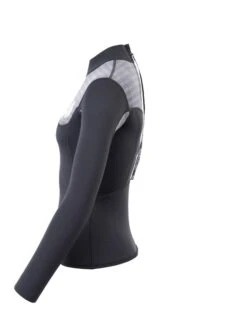Two Bare Feet Womens Aspect Back Zip 2.5mm Wetsuit Jacket (Black/Grey Stripes) 10 Two Bare Feet Womens Aspect Back Zip 2.5mm Wetsuit Jacket (Black/Grey Stripes) -Ocean Glide Ready womens aspect back zip jacket black grey 3