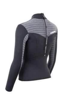 Two Bare Feet Womens Aspect Back Zip 2.5mm Wetsuit Jacket (Black/Grey Stripes) 11 Two Bare Feet Womens Aspect Back Zip 2.5mm Wetsuit Jacket (Black/Grey Stripes) -Ocean Glide Ready womens aspect back zip jacket black grey 4