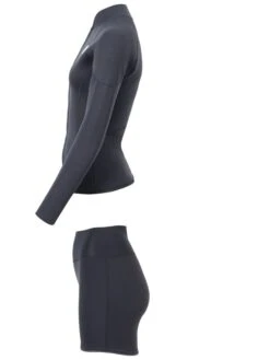 Two Bare Feet Unisex Perspective Full Zip 2.5mm Wetsuit Jacket & Hotpants Set (Black) 11 Two Bare Feet Unisex Perspective Full Zip 2.5mm Wetsuit Jacket & Hotpants Set (Black) -Ocean Glide Ready womens aspect back zip jacket black hotpants shorts 4 2