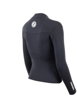 Two Bare Feet Womens Aspect Fleece Lined Zipless Thermal 2.5mm Superstretch Wetsuit Top (Black) -Ocean Glide Ready womens aspect fleece lined thermal top black 6