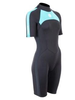 Two Bare Feet Flare 2.5mm Womens Superstretch Shorty Wetsuit (Mint) -Ocean Glide Ready womens flare shorty mint 8
