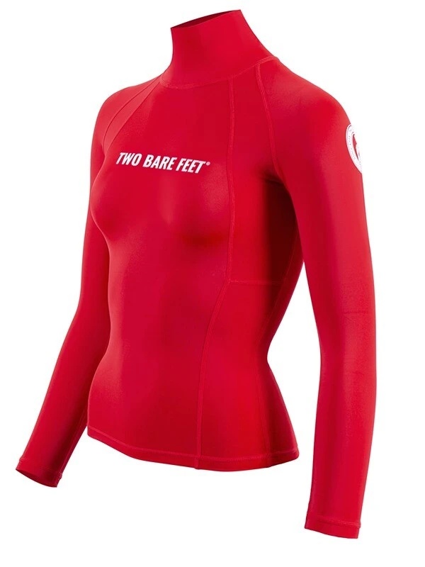 Two Bare Feet Unisex Long Sleeve Rash Vest (Red) 2 Two Bare Feet Unisex Long Sleeve Rash Vest (Red) - Image 2