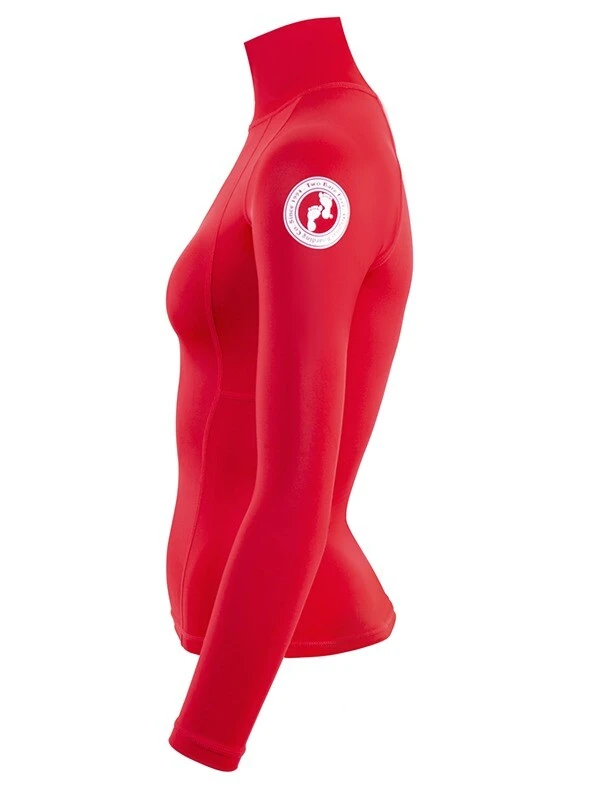 Two Bare Feet Unisex Long Sleeve Rash Vest (Red) 3 Two Bare Feet Unisex Long Sleeve Rash Vest (Red) - Image 3