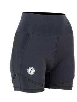 Two Bare Feet Womens Vista 2.5mm Neoprene Wetsuit Overlaid Hotpants (Black) -Ocean Glide Ready womens overlaid neoprene hotpants black 8