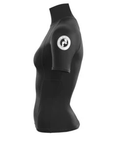 Two Bare Feet Unisex Short Sleeve Rash Vest (Black) -Ocean Glide Ready womens short sleeve black 3