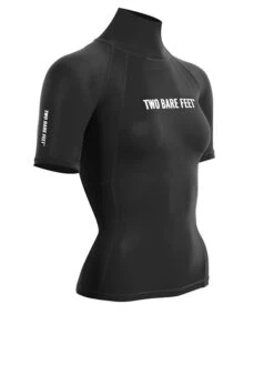 Two Bare Feet Unisex Short Sleeve Rash Vest (Black) -Ocean Glide Ready womens short sleeve black 8