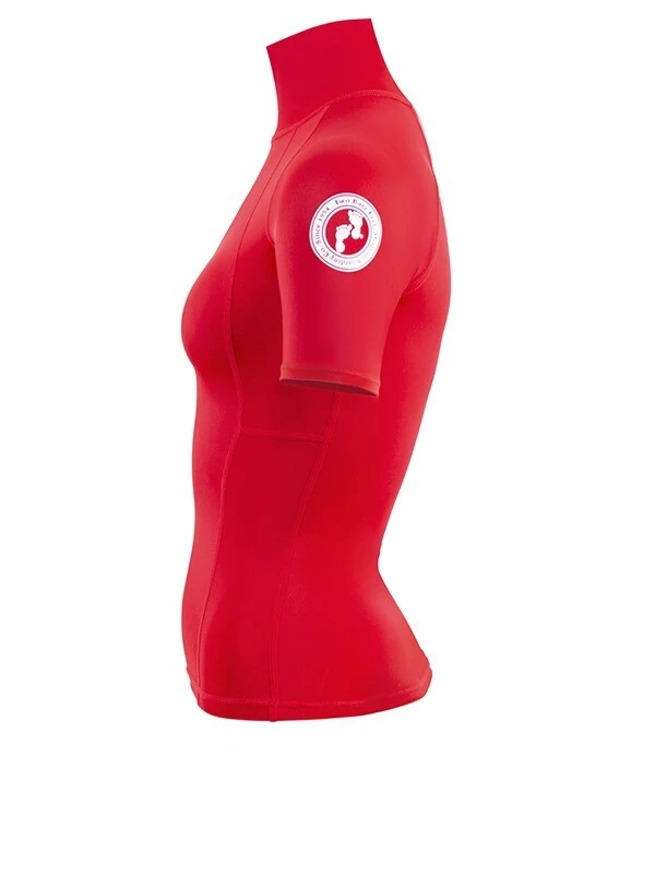 Two Bare Feet Unisex Short Sleeve Rash Vest (Red) 3 Two Bare Feet Unisex Short Sleeve Rash Vest (Red) - Image 3