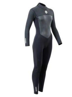 Two Bare Feet Thunderclap Pro 5/4mm Womens Winter Wetsuit (Black/Dark Grey) 16 Two Bare Feet Thunderclap Pro 5/4mm Womens Winter Wetsuit (Black/Dark Grey) -Ocean Glide Ready womens thunderclap pro 4.3 grey 8 5
