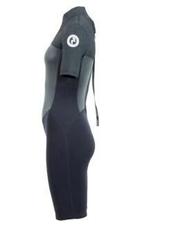 Two Bare Feet Thunderclap Pro 3/2mm Womens Shorty Wetsuit (Black/Dark Grey) -Ocean Glide Ready womens thunderclap pro shorty dark 3