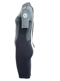 Two Bare Feet Thunderclap Pro 3/2mm Womens Shorty Wetsuit (Black/Delta Grey) -Ocean Glide Ready womens thunderclap pro shorty delta 3