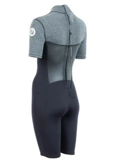 Two Bare Feet Thunderclap Pro 3/2mm Womens Shorty Wetsuit (Black/Delta Grey) -Ocean Glide Ready womens thunderclap pro shorty delta 4