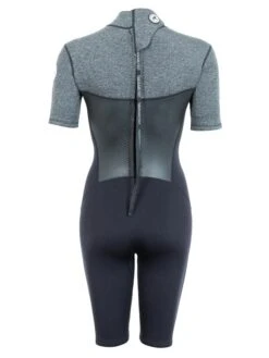 Two Bare Feet Thunderclap Pro 3/2mm Womens Shorty Wetsuit (Black/Delta Grey) -Ocean Glide Ready womens thunderclap pro shorty delta 5