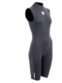 Two Bare Feet Thunderclap 2.5mm Womens Sleeveless Shorty Wetsuit (Black) -Ocean Glide Ready womens thunderclap sleeveless shorty wetsuit 8