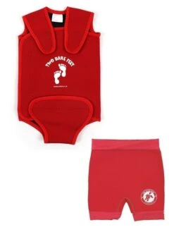 Essentials Baby Swim Kit - Wrap + Nappy Shorts (Red)